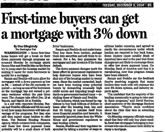 First-Time Buyers Can Get A Mortgage With 3% Down